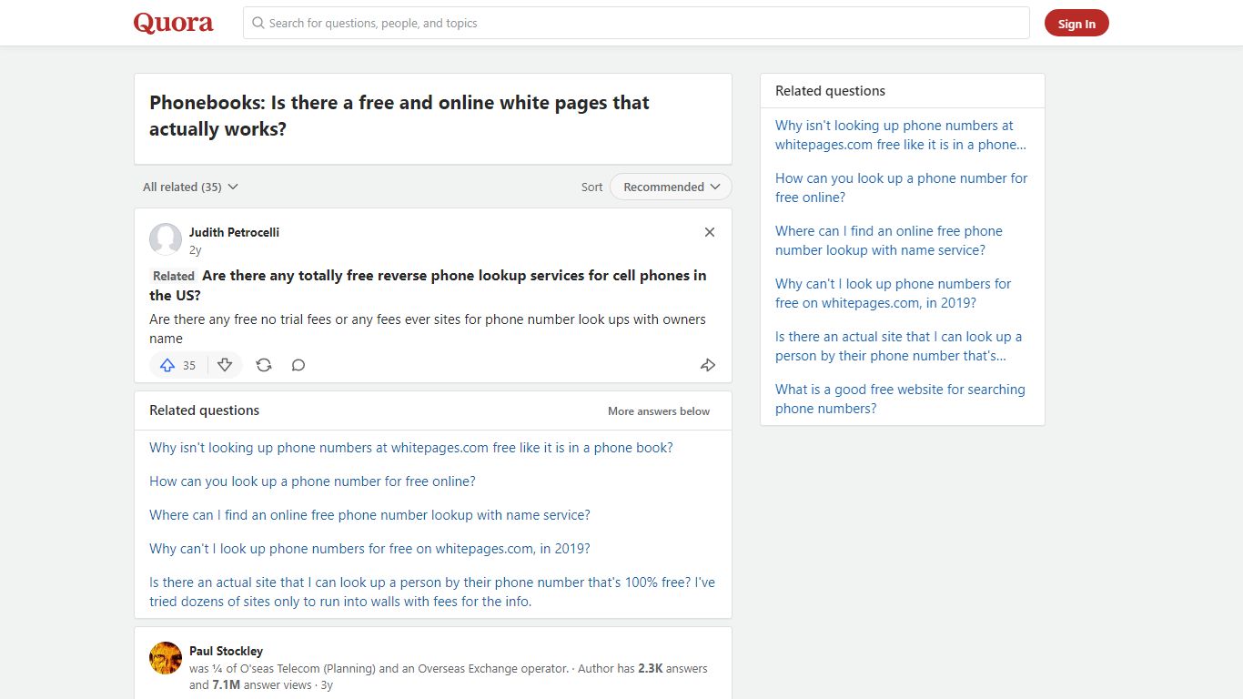 Phonebooks: Is there a free and online white pages that ... - Quora